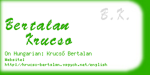 bertalan krucso business card